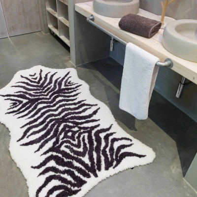 Mountain Zebra Bath Rug