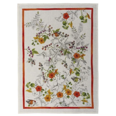 Gravure Orange Kitchen Towel