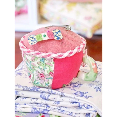 Flower Shop Tea Cup Pin Cushion
