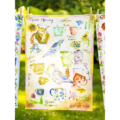Coffee Time Tea Towel