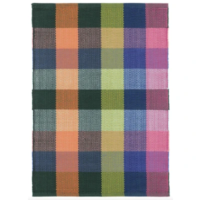 Happy Plaid Multi Handwoven Indoor/Outdoor Rug