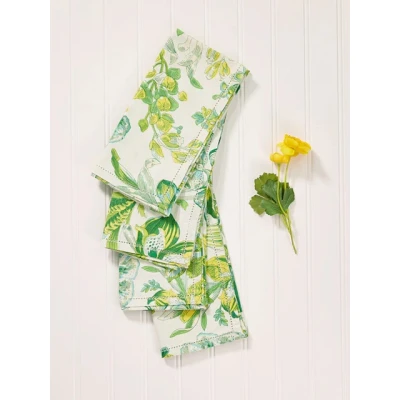 Orchid Study Green Table Linens