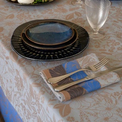 Cottage Table Linens Coated Blue