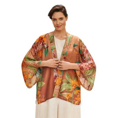 Botany Bliss Kimono Jacket in Taupe