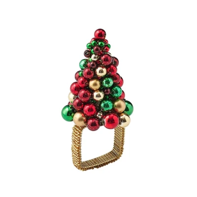 Xmas Baubles Napkin Rings