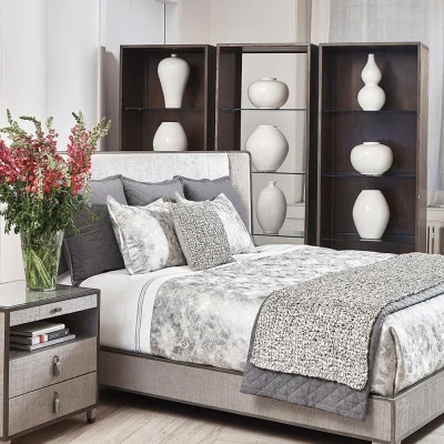 Flannel Grey Coverlet Set