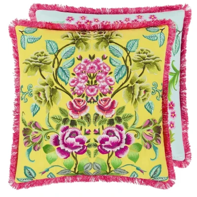 Eleonora Embroidered Alchemilla Cotton Decorative Pillow