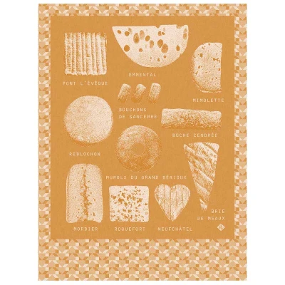 Fromages Orange Tea Towel