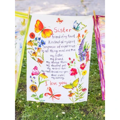Sister Poem Tea Towel