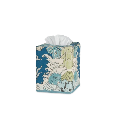 Matouk Magic Mountain Tissue Box Cover Aquarius