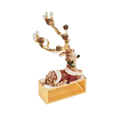 Blitzen Napkin Ring in Brown & Multi