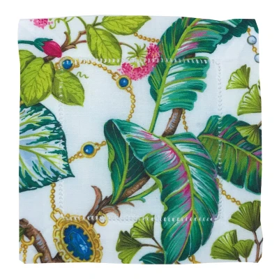 Plumeria Natural Cocktail Napkins