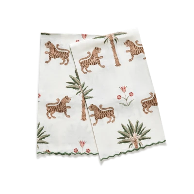 Matouk Tiger Palm Guest Towels