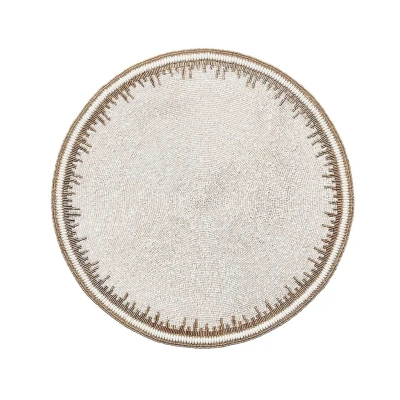 Enamor Placemat in White & Gold