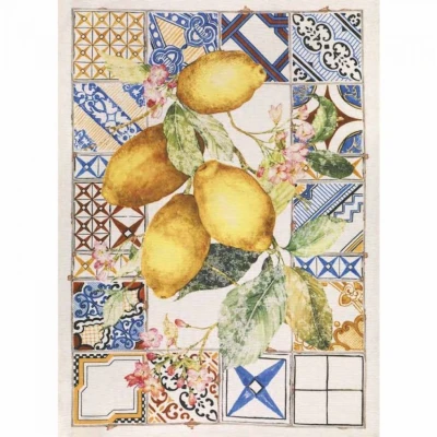 Azulejos Limone Kitchen Towel