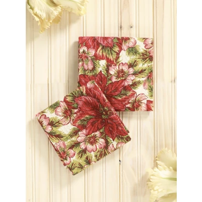 Poinsettia Tea Towel