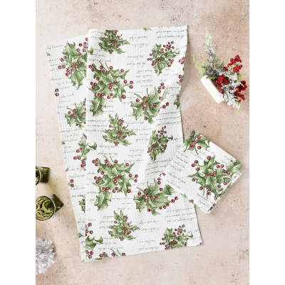 Holly Song in Ecru Tea Towel