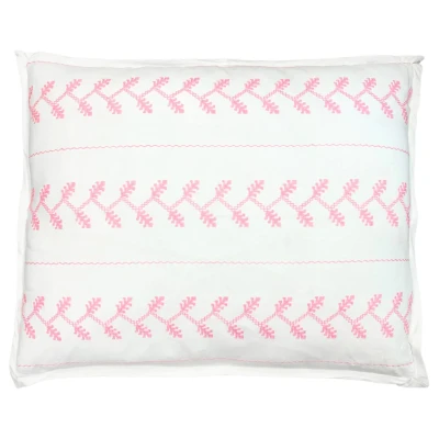 Amer Embroidered Shams White/Pink