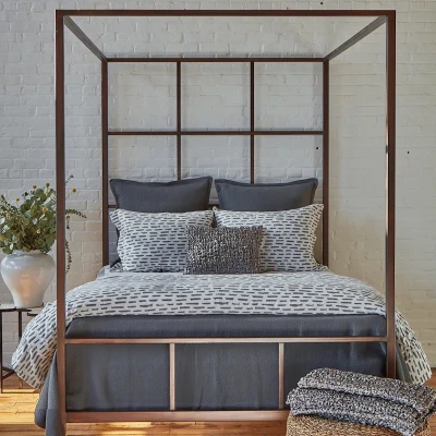 Brushstroke Charcoal Duvet Set