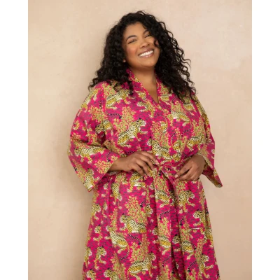 Bagheera Robe - Hot Pink