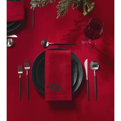 Year Of The Snake Red/Black Napkins