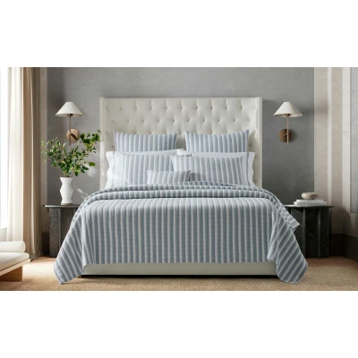 Matouk Apollo Stripe Matelasse Dove