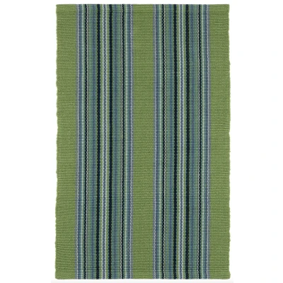 Road Runner Green Handwoven Indoor/Outdoor Rug