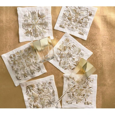 Otomi Cocktail Napkins Gold