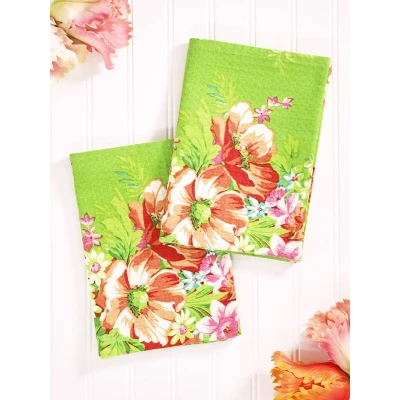 Charming Tea Towel Set in Lime