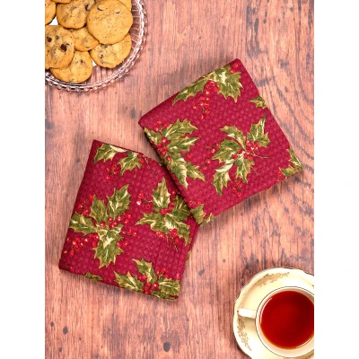 Winterberry Tea Towel - Red