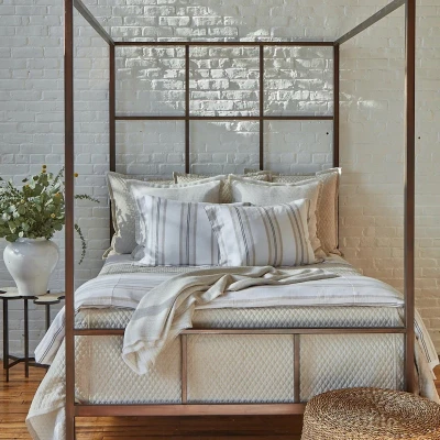 Beach Stripe Ivory Sand Duvet Set