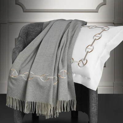 Chaine Embroidery Throw