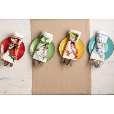 Tea Time Dinner Napkins Cotton
