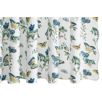 Matouk Baudin Butterfly Shower Curtain Prussian Blue