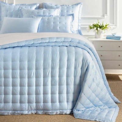 Silken Solid Puff Soft Blue