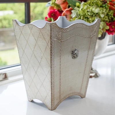 Florentino Leone Wooden Waste Basket