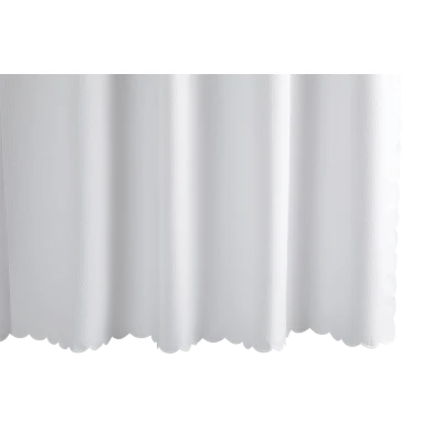 Matouk Diamond Pique Scallop Shower Curtain