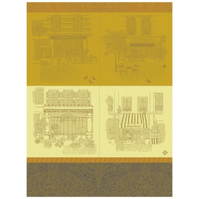 Devantures Tea Towel Yellow