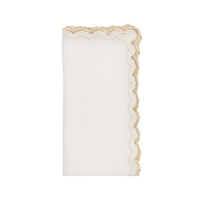 Arches Napkin White & Gold