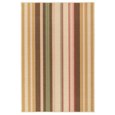 Sienna Stripe Multi Machine Washable Rug