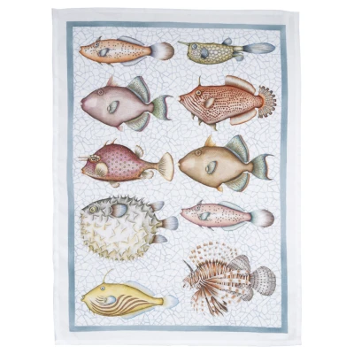 Reef Turquoise Kitchen Towel