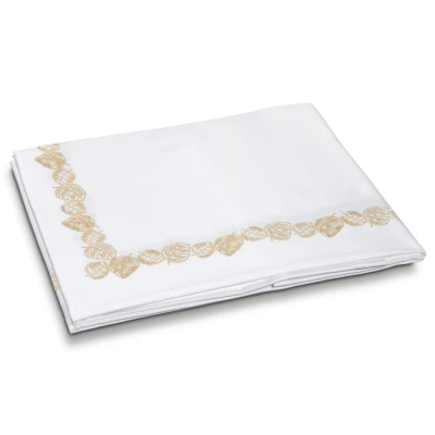 Feuillage Embroidery Brillantine Coverlet