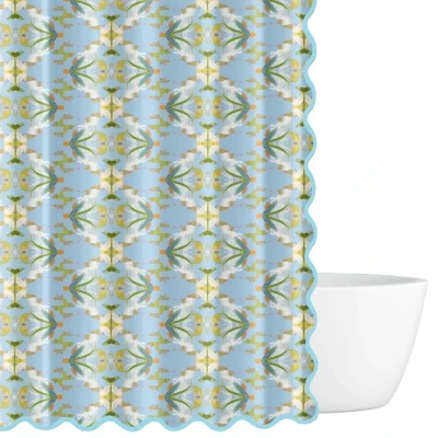 English Garden Scalloped Shower Curtain