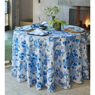 Matouk Schumacher Magic Mountain Table Porcelain Blue