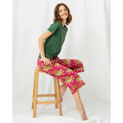 Bagheera Hot Pink Cropped Pants