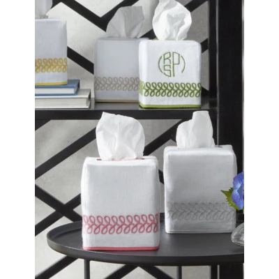 Matouk Astor Braid Tissue Box Cover