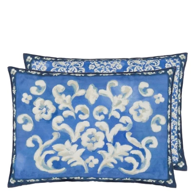 Isolotto Cobalt Cotton Decorative Pillow