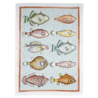Reef Red Kitchen Towel