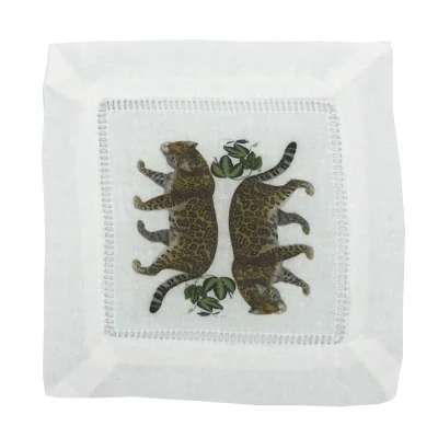 Leopard Seeing Double Cocktail Napkins